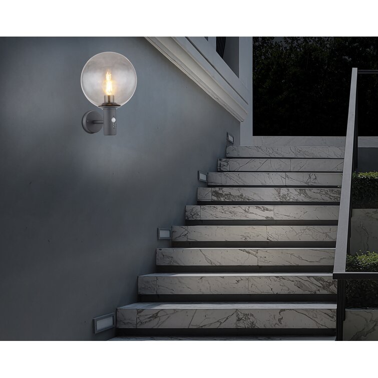 Frosted glass outdoor store wall light